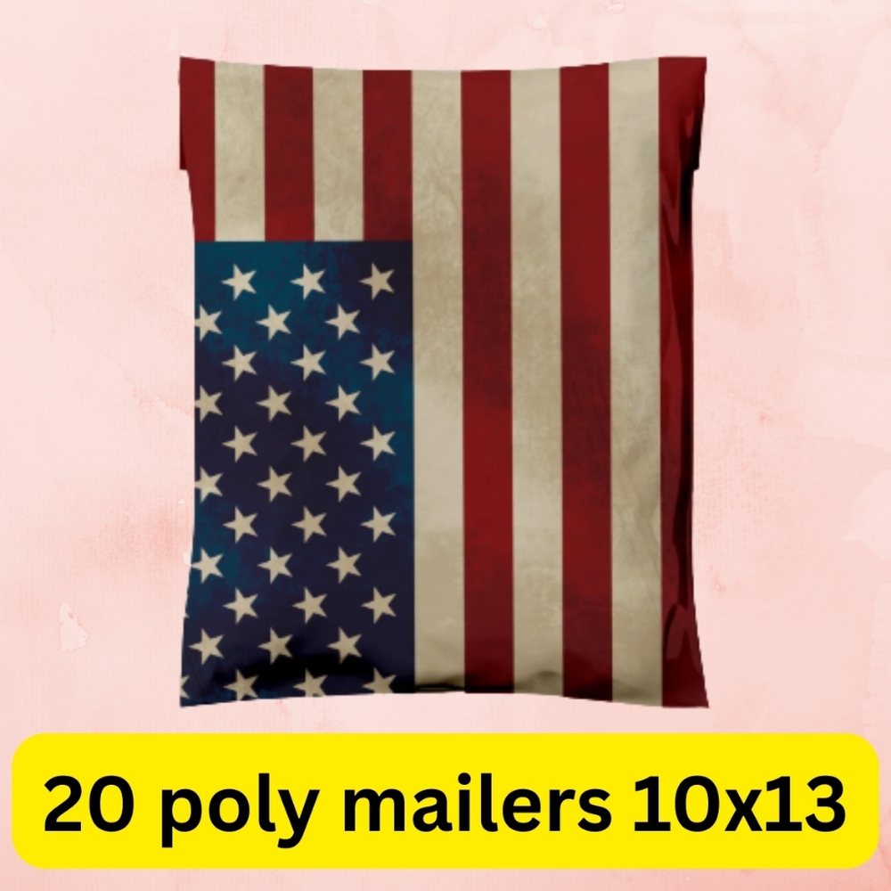 American Flag Poly Mailers 10x13